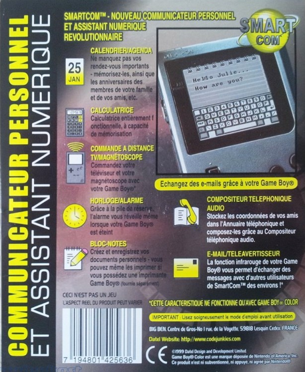 ZZZ(notgame):SMARTCOM (Homebrew) — Box back
